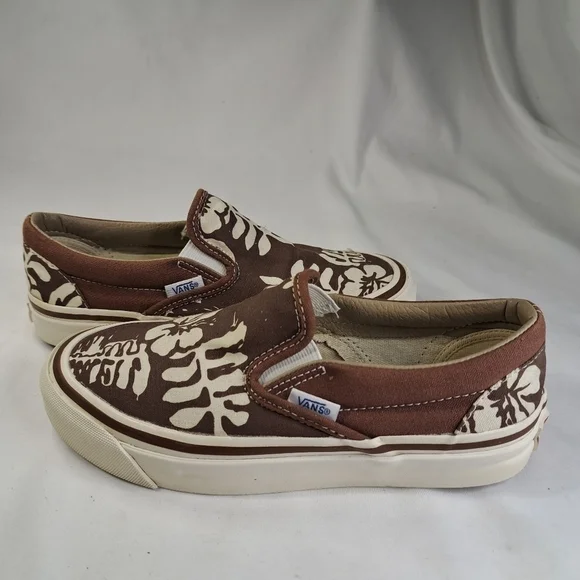 50TH Anniversary Vans Brown & Cream 50th Slip Ons Women's Size 5 - Picture 4 of 10